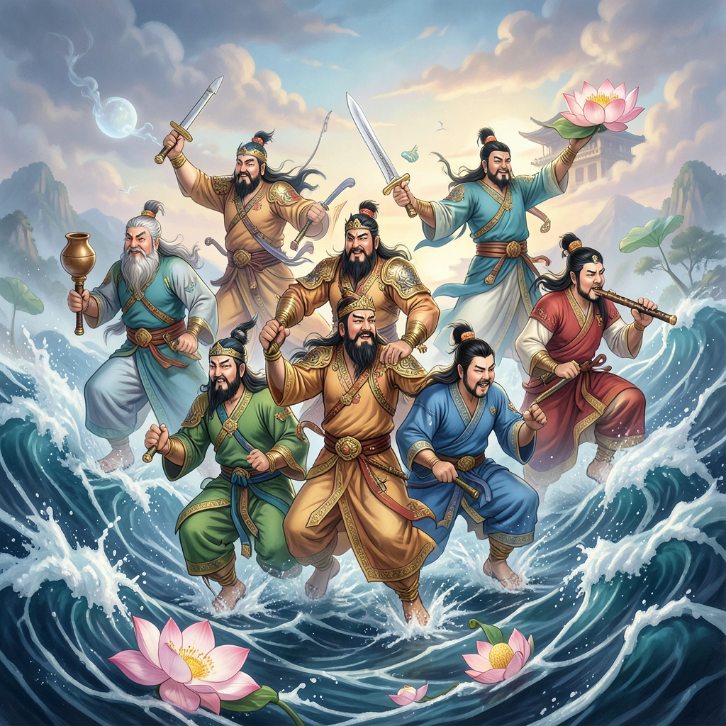 Die acht Unsterblichen der Oberen Grotte (Eight Immortals)